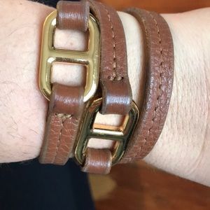 Tory Burch Leather Wrap Bracelet